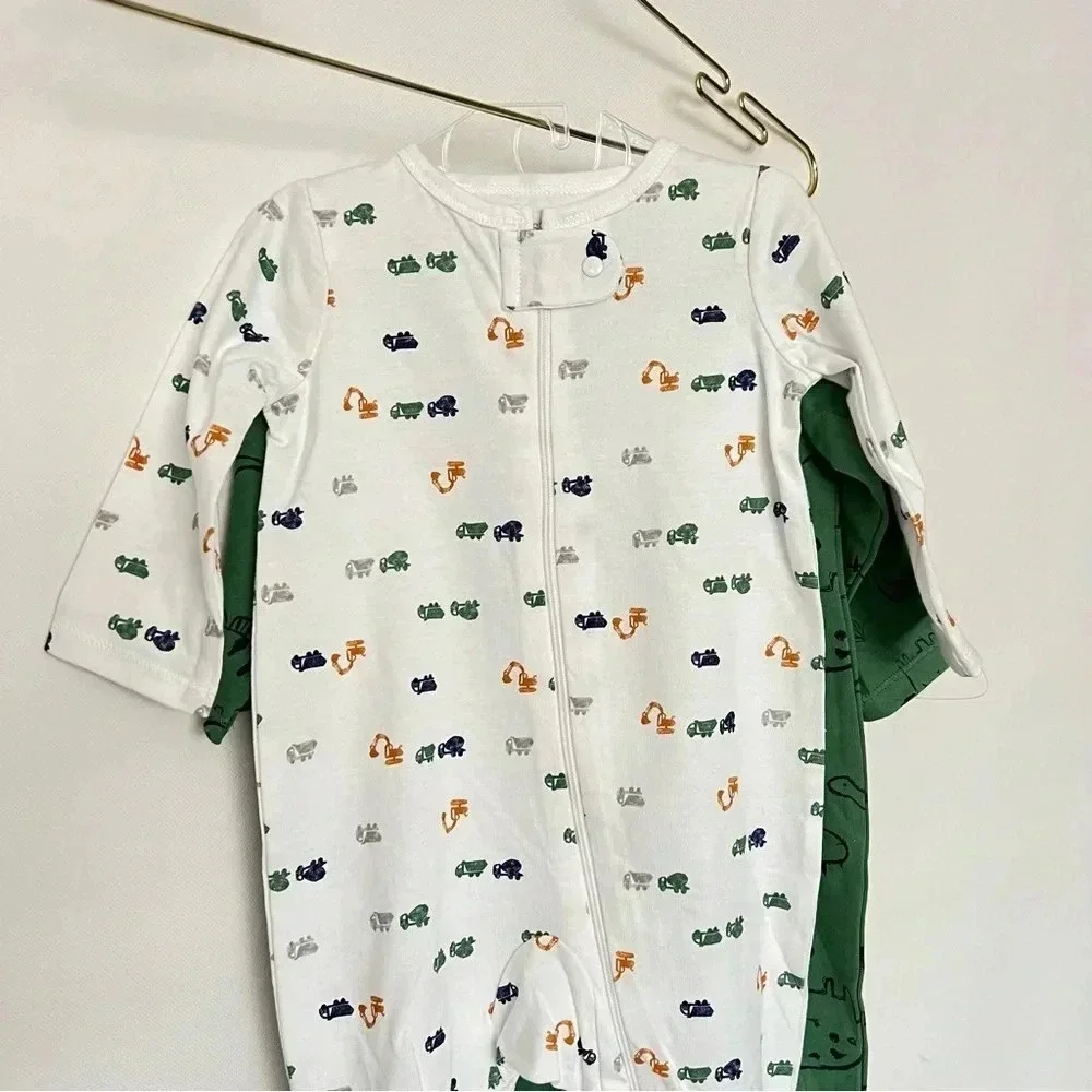 Carter's Just One You Baby Boys' 2pk Sleep N' Play Pajama Footed Animal Prints